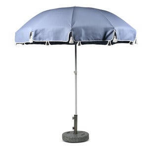 Sonnenschirm 220 cm mit Quasten lightblue 33