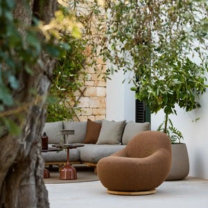 Gem loungesessel m/teak svirvel Umber brown, Rise