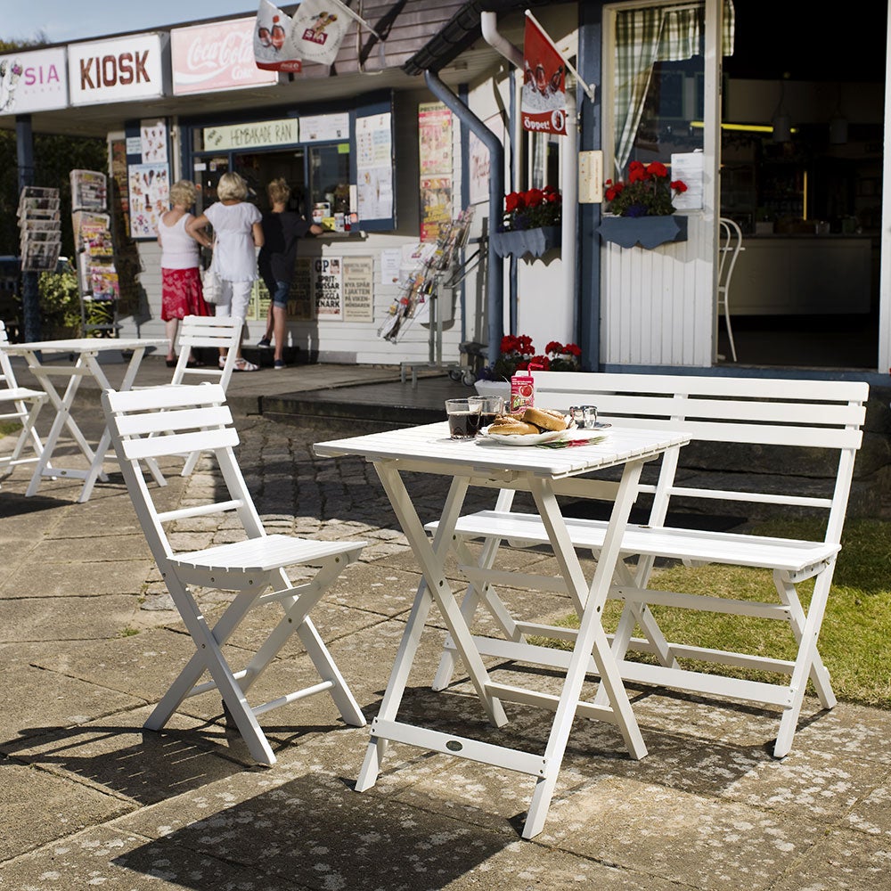 Åre Klappsofa weiß Akazie 