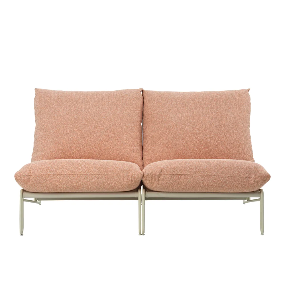 Blixt sessel  Pearl white / Teddy orange