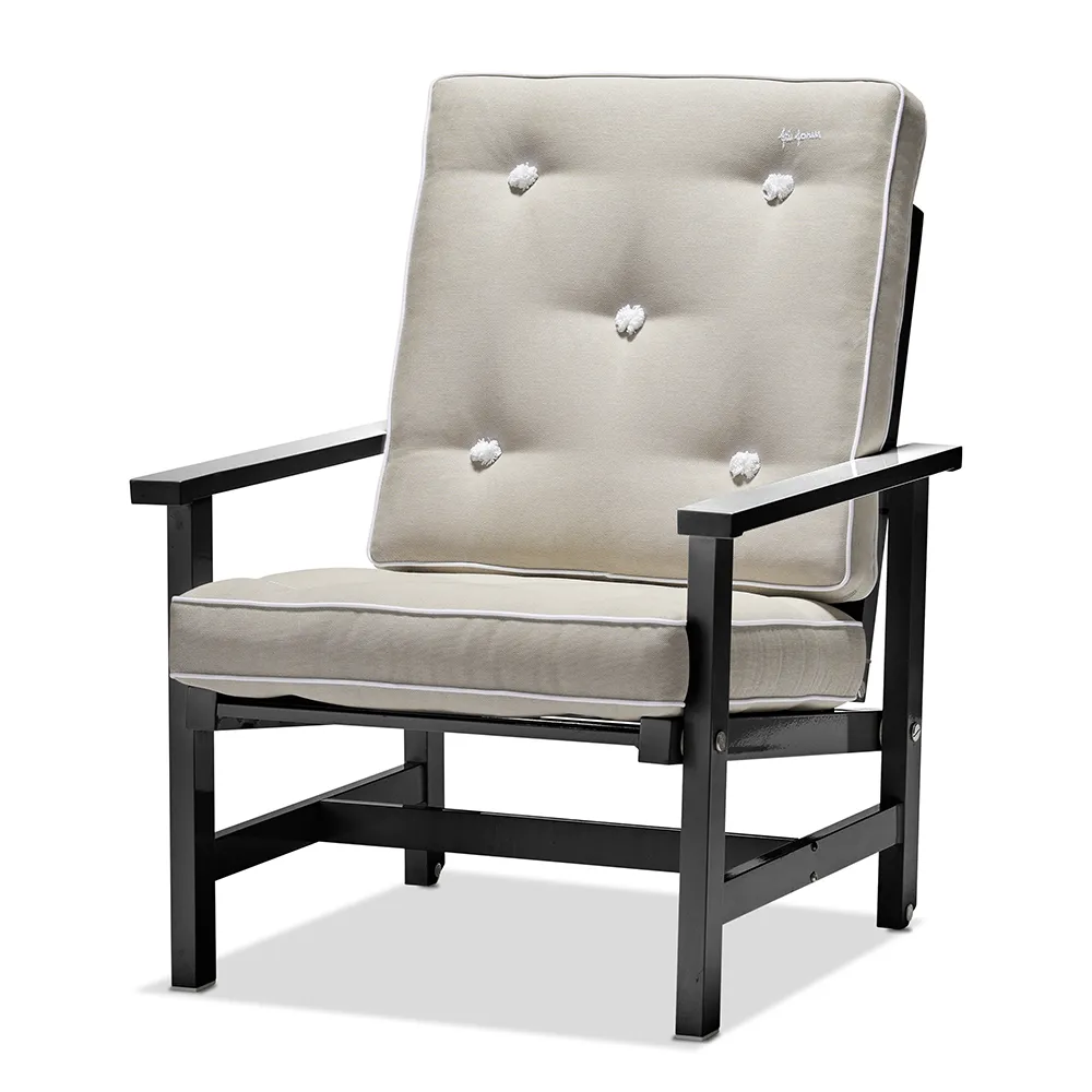 Sessel Schwarz Aluminium