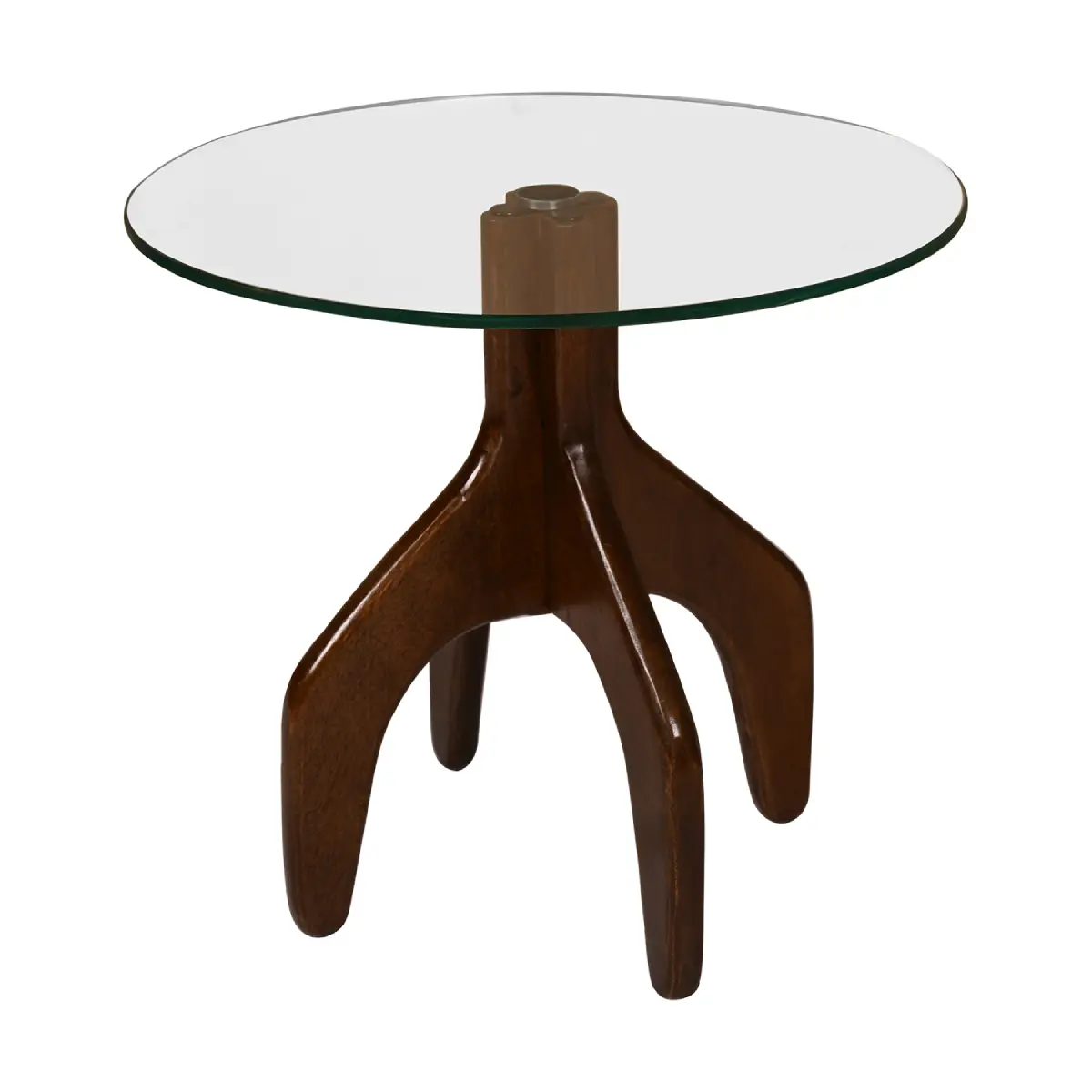 GIBSON Couchtisch Braun/klar Ø50 x L50 x B50 x H45 cm