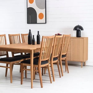 Säro Dining Chair schwarzes Leder 2er-Pack