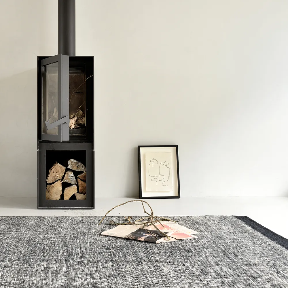 Dots kilim Teppich 200x300 Black