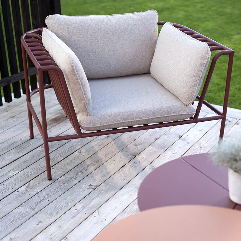 Collier sessel  Zin red / Teddy beige