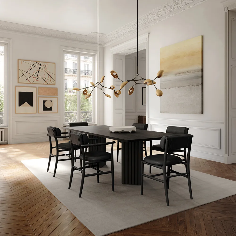 Nama Sessel – Kaffeebraun Schwarz, Anilinleder