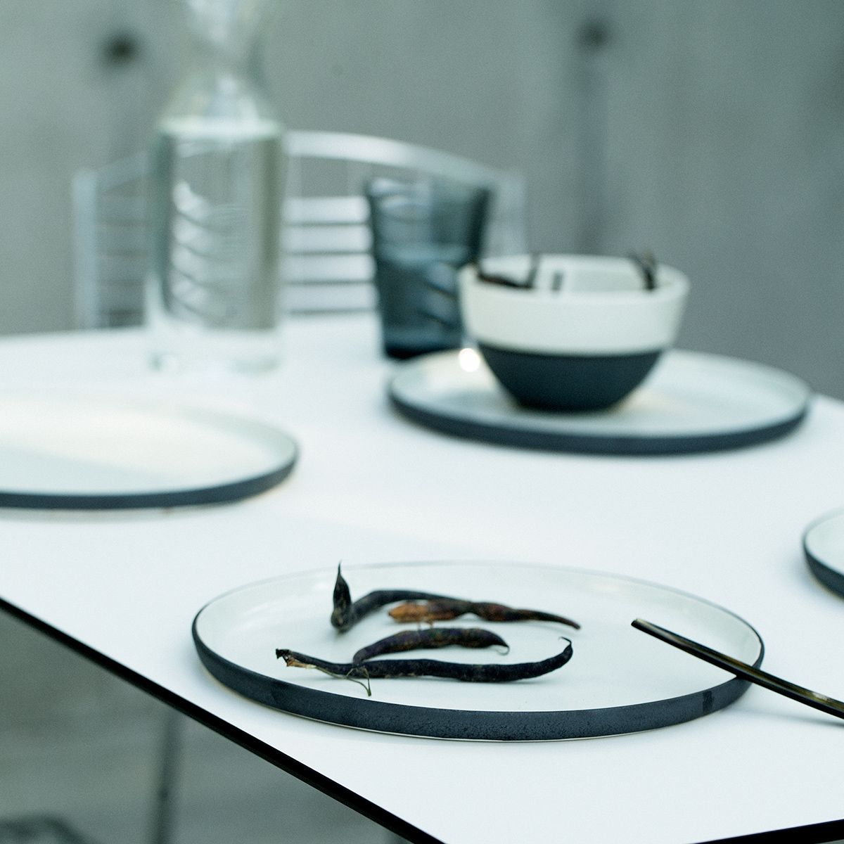 High Tech Esstischgruppe Schwarz