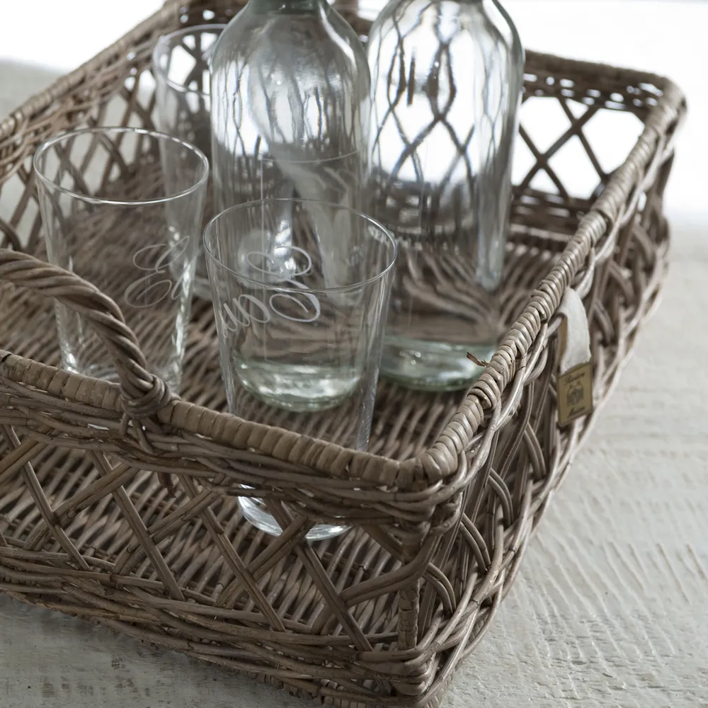 Rattan Tablett Avenue Pierre 45×30