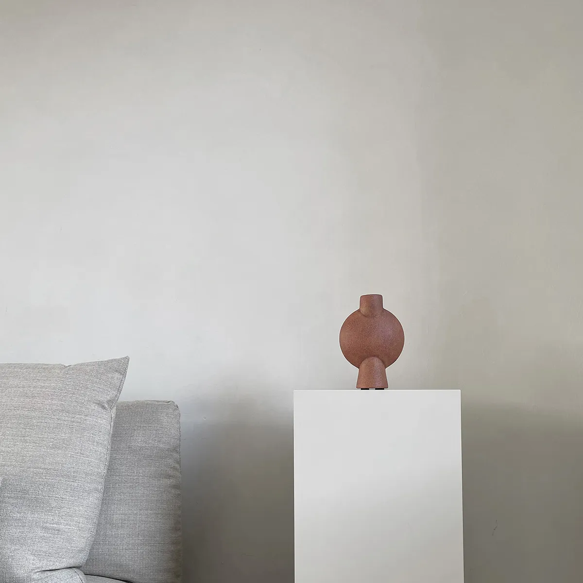 Handbemalte Vase Sphere Bubl Mini Terracotta H19 cm