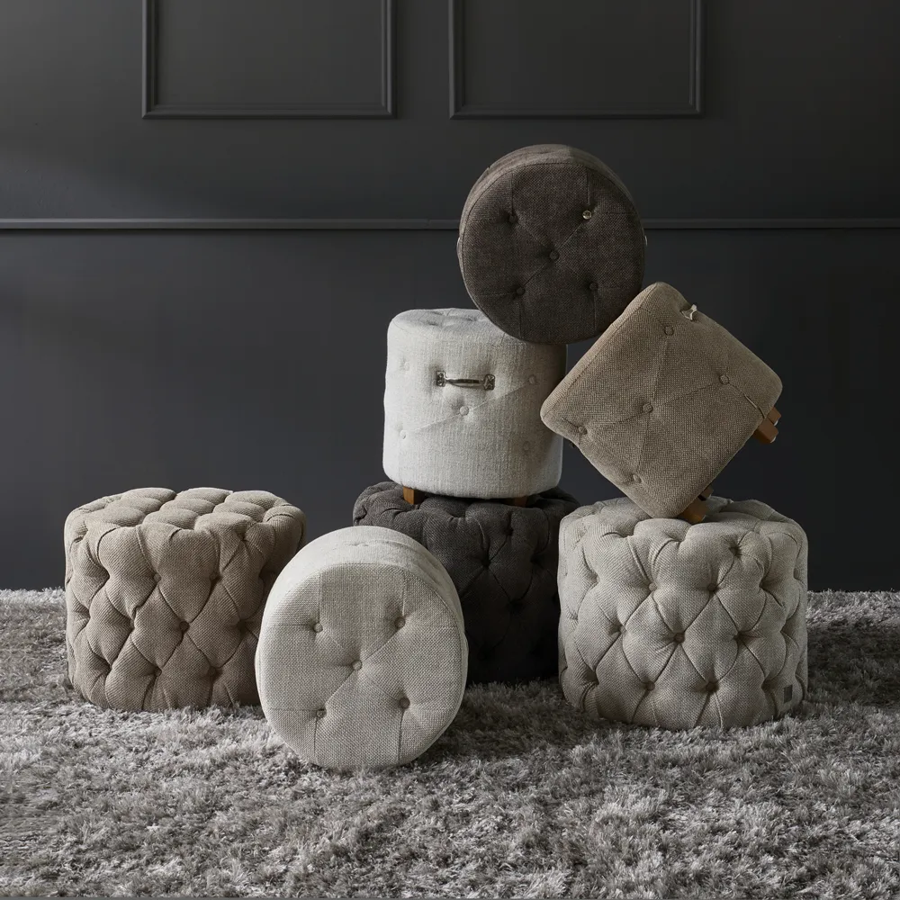 Fußhocker Bowery Antique White