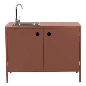 Kelia außenküche   mit waschbecken und wasserhahn  Zin Red