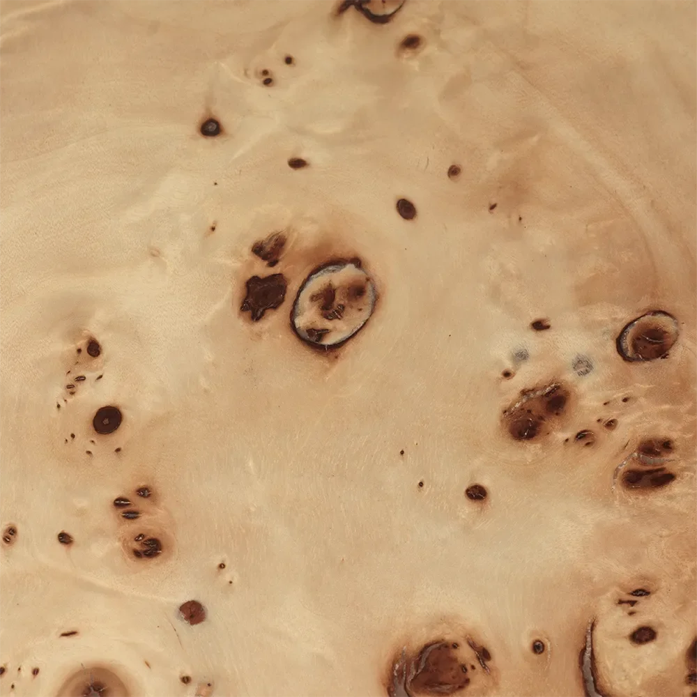 Post Couchtisch Ø65 cm - Poplar Burl Veneer