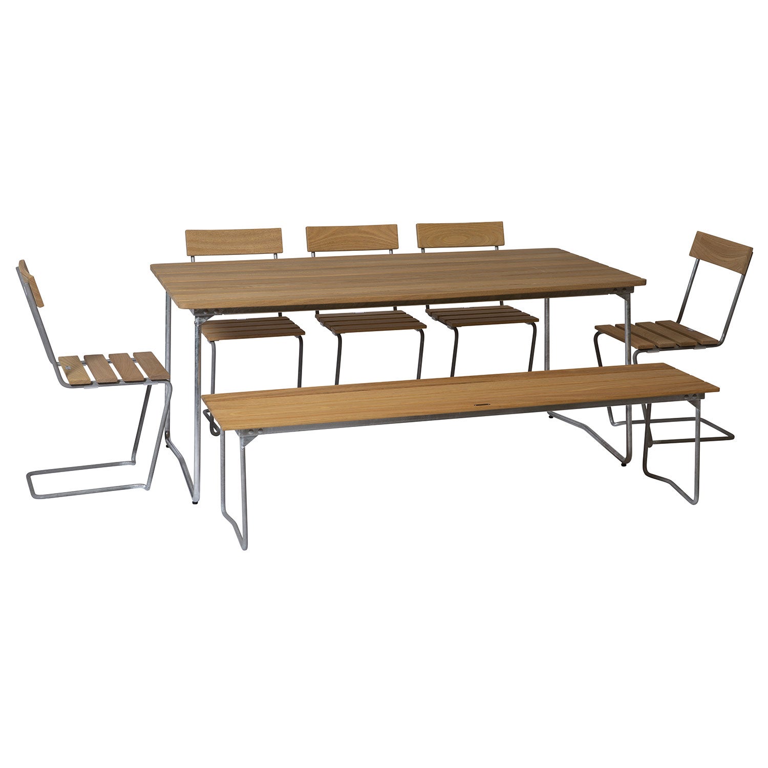 Tabelle B31 170 Eiche geölt / feuerverzinkter Rahmen