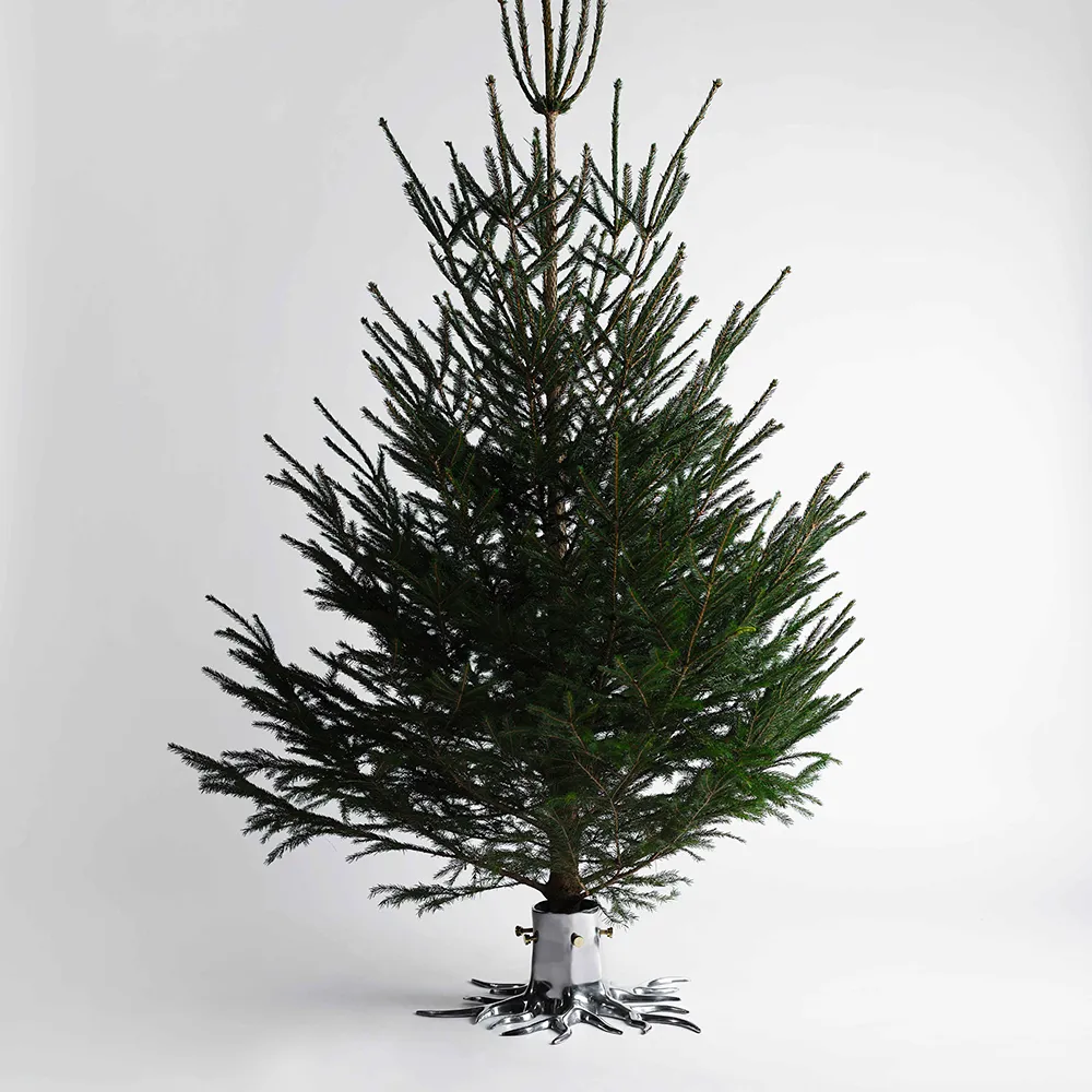 Weihnachtsbaumsockel Silber
