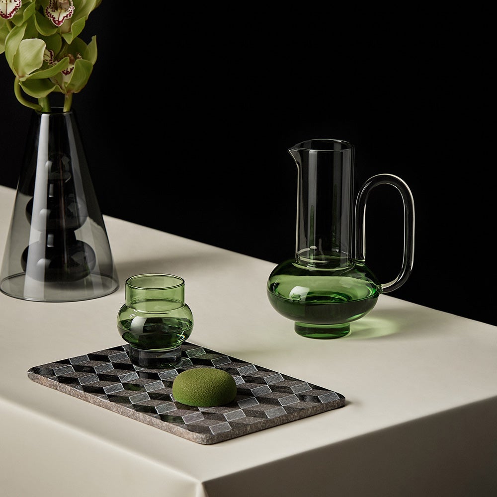  Bump Trinkgläser Kurz Grün 2er-Pack