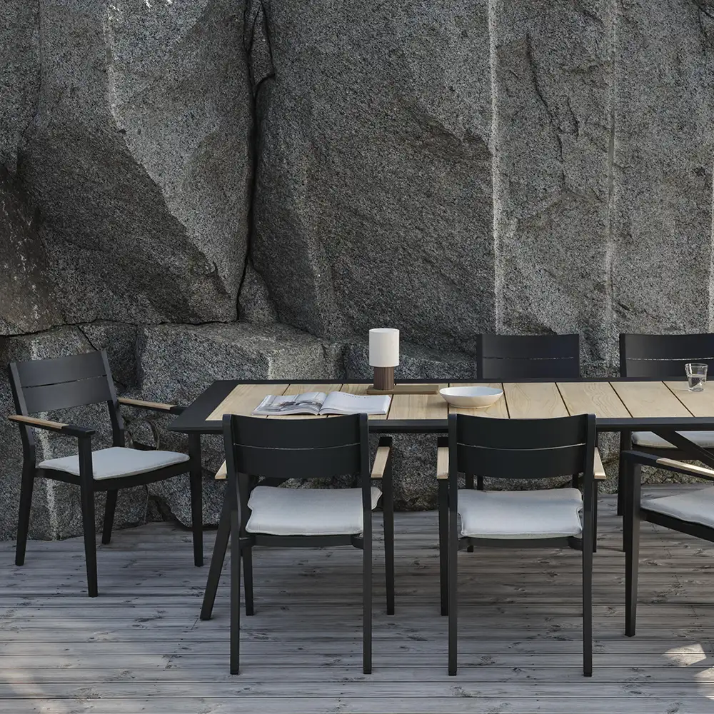 Chios Sessel schwarz inkl. Kissen