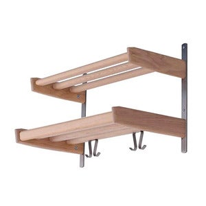 Meja Hutablage 59 cm 2 Einlegeböden Eiche weiß geölt 